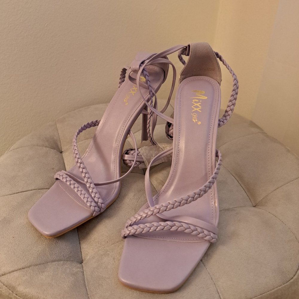 Mizz Shuz Mercy Violet Braided Stilleto Violet - Misses Size 10 NWOT